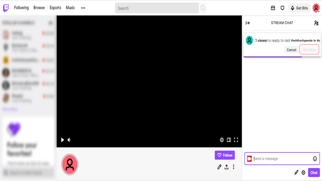 How To Raid On Twitch Hitech Panda