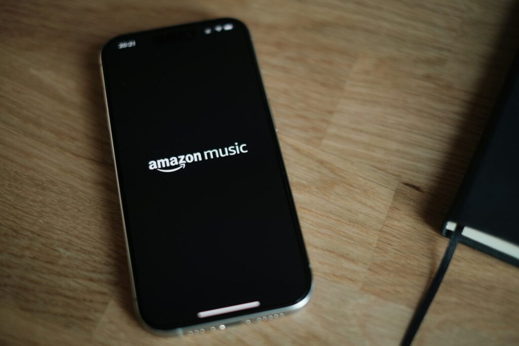 A close up of a cell phone on a table